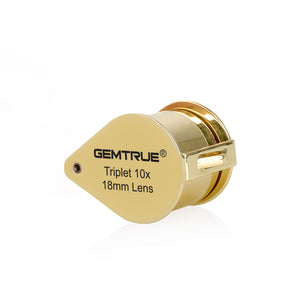 DK96001 - Diamond Loupe 18mm 10x Triplet Gold
