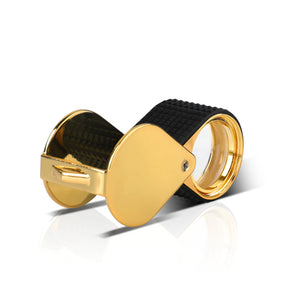 DK98001 - Diamond Loupe Triplet 10x 18mm with rubber-grip Black & Gold