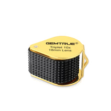 Load image into Gallery viewer, DK98001 - Diamond Loupe Triplet 10x 18mm with rubber-grip Black &amp; Gold
