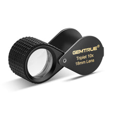 Load image into Gallery viewer, DK98002 - Diamond Loupe Triplet 10x 18mm with rubber-grip Black
