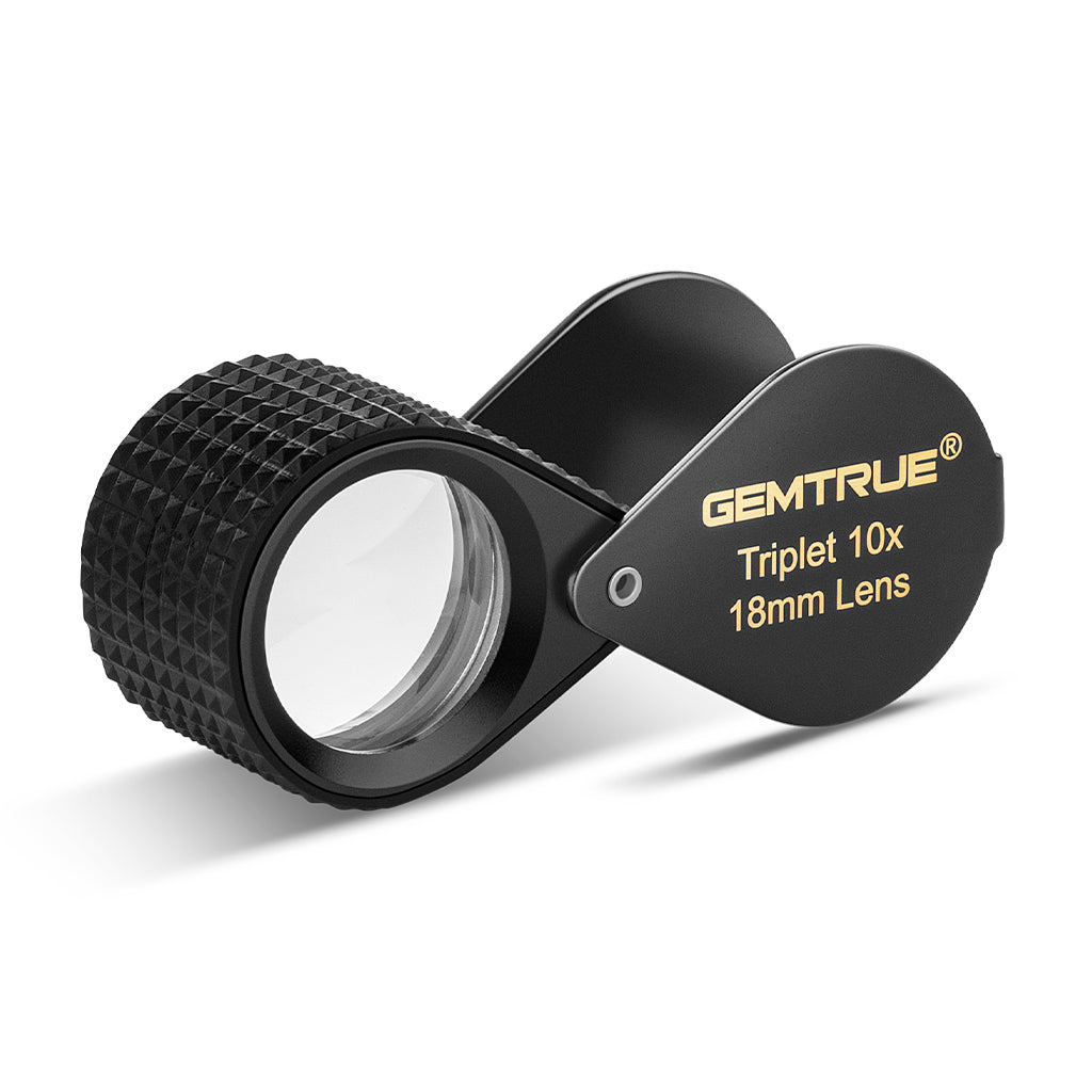 DK98002 - Diamond Loupe Triplet 10x 18mm with rubber-grip Black