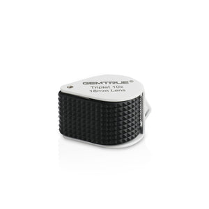 DK98004 - Diamond Loupe Triplet 10x 18mm with rubber-grip Pearl & Black