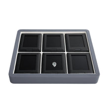 Load image into Gallery viewer, DK21624-6N Self-Standing Diamond Display Boxes in Luxury Tray Set - GemTrue
