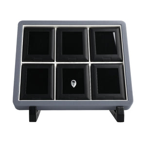 DK21624-6N Self-Standing Diamond Display Boxes in Luxury Tray Set - GemTrue
