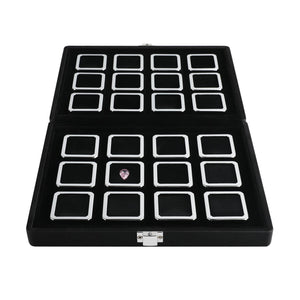 DK21663-24N Diamond Display Boxes in a Luxurious Lockable Case - GemTrue