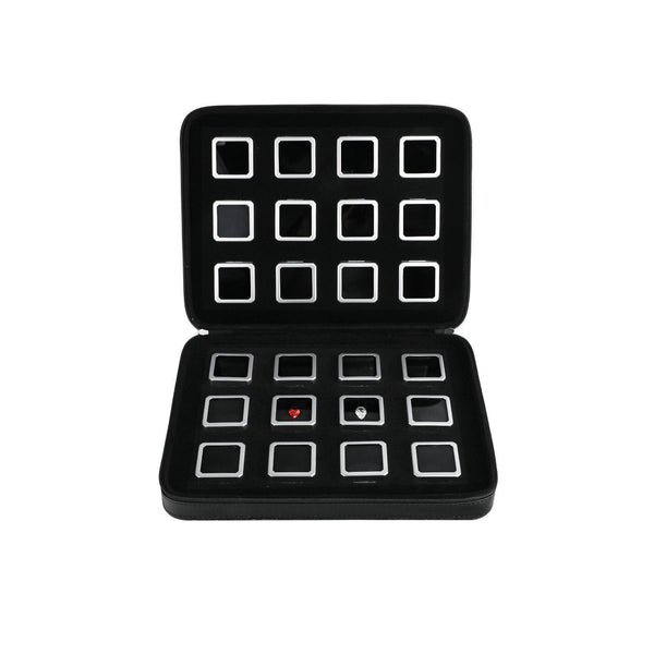 Superior Small Diamond Boxes in Leather Zip Case for Secure