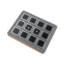 Load image into Gallery viewer, Deluxe Diamond Display Box Set - Luxury Tray with 12 Metal Boxes for Gemstone &amp; Jewelry Display DK21664-12G
