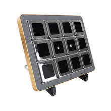 Load image into Gallery viewer, Deluxe Diamond Display Box Set - Luxury Tray with 12 Metal Boxes for Gemstone &amp; Jewelry Display DK21664-12G
