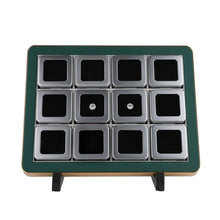 Load image into Gallery viewer, Deluxe Diamond Display Box Set - Luxury Tray with 12 Metal Boxes for Gemstone &amp; Jewelry Display DK21664-12G
