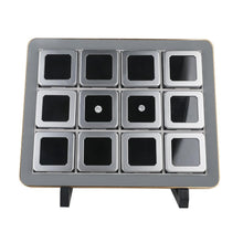 Load image into Gallery viewer, Deluxe Diamond Display Box Set - Luxury Tray with 12 Metal Boxes for Gemstone &amp; Jewelry Display DK21664-12G
