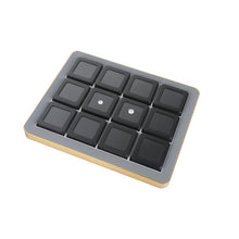 Load image into Gallery viewer, Deluxe Diamond Display Box Set - Luxury Tray with 12 Metal Boxes for Gemstone &amp; Jewelry Display DK21664-12G
