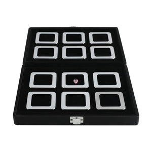 DK21664-12N Diamond Display Boxes in a Luxurious Lockable Case - GemTrue