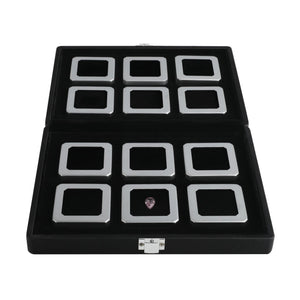 DK21664-12N Diamond Display Boxes in a Luxurious Lockable Case - GemTrue