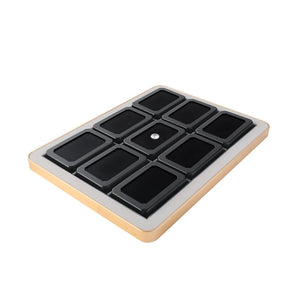 Deluxe Diamond Display Box Set | Premium Jewelry Organizer with Gold Frame DK21665-9G