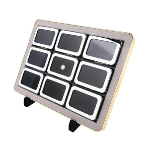 Deluxe Diamond Display Box Set | Premium Jewelry Organizer with Gold Frame DK21665-9G