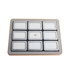 Load image into Gallery viewer, Deluxe Diamond Display Box Set | Premium Jewelry Organizer with Gold Frame DK21665-9G

