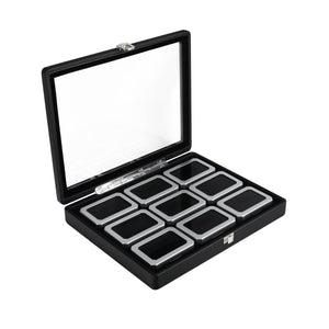 DK21665-9W Diamond Boxes in a Luxurious Lockable Case with viewing window - GemTrue