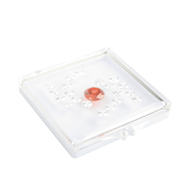 DK21674 - Clear gemstone box with sticky gel pad - GemTrue