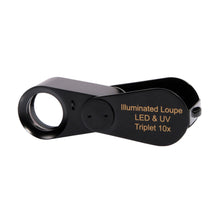 Load image into Gallery viewer, DK09103S - Diamond Loupe Illuminated Rechargeable LED / UV triplet 10x 13mm - GemTrue
