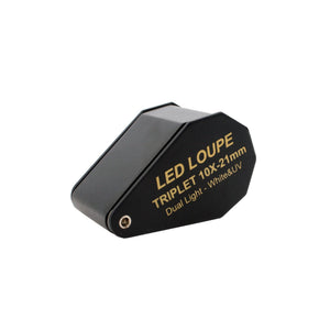 DK09107B - Diamond Loupe illuminated LED & UV Triplet 10x 16mm - GemTrue
