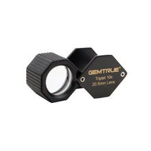 Load image into Gallery viewer, DK18002 - Diamond Loupe 20.5mm 10x Triplet Loupes with Rubber-grip Black - GemTrue
