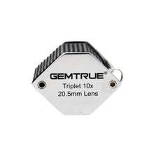 Load image into Gallery viewer, DK18008 - Diamond Loupe 20.5mm 10x Triplet Loupes with Rubber-grip Chrome - GemTrue
