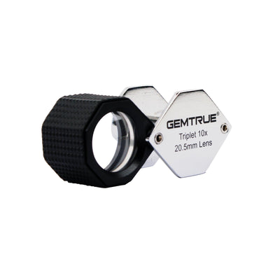 DK18009 - Diamond Loupe 20.5mm 10x Triplet Loupes with Rubber-grip Satin - GemTrue