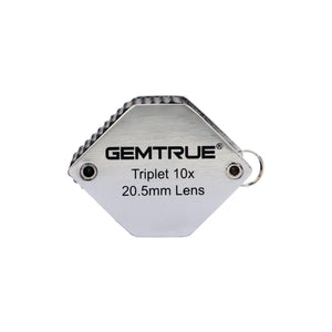 DK18009 - Diamond Loupe 20.5mm 10x Triplet Loupes with Rubber-grip Satin - GemTrue