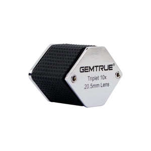 DK18009 - Diamond Loupe 20.5mm 10x Triplet Loupes with Rubber-grip Satin - GemTrue