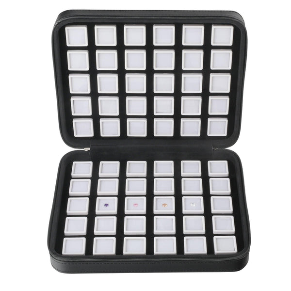 Gem Display Boxes in a Luxury Leather Zip Case DK21675-60