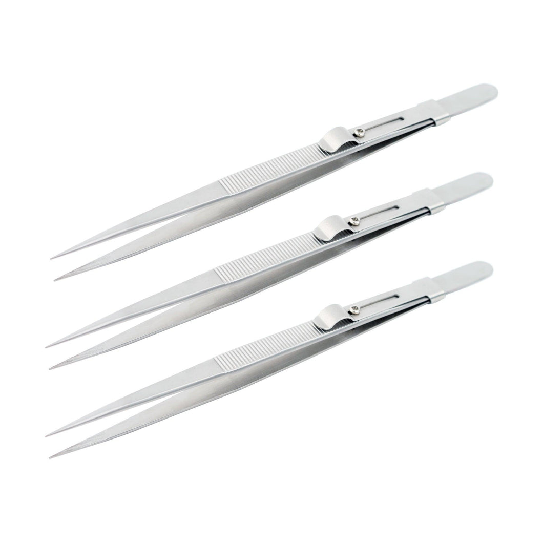 DK2502 - Standard Tweezers with sliding lock - GemTrue