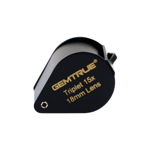 DK703002- Diamond Loupe High Power Triplet 15x 18mm Black - GemTrue
