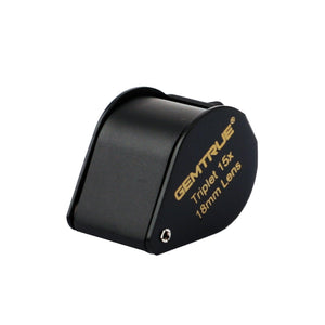 DK703002- Diamond Loupe High Power Triplet 15x 18mm Black - GemTrue