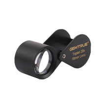 Load image into Gallery viewer, DK703003 Diamond Loupe High Power Triplet 20x 18mm Black - GemTrue
