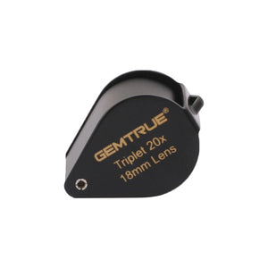 DK703003 Diamond Loupe High Power Triplet 20x 18mm Black - GemTrue
