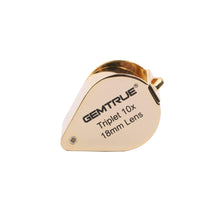 Load image into Gallery viewer, DK96001 - Diamond Loupe 18mm 10x Triplet Gold - GemTrue
