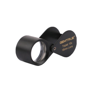 DK96002 - Diamond Loupe 18mm 10x Triplet Black - GemTrue