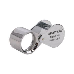 DK96003 - Diamond Loupe 18mm 10x Triplet Chrome - GemTrue