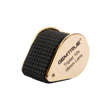 Load image into Gallery viewer, DK98001 - Diamond Loupe Triplet 10x 18mm with rubber-grip Black &amp; Gold - GemTrue
