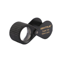 Load image into Gallery viewer, DK98002 - Diamond Loupe Triplet 10x 18mm with rubber-grip Black - GemTrue
