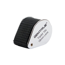 Load image into Gallery viewer, DK98003 - Diamond Loupe Triplet 10x 18mm with rubber-grip Chrome &amp; Black - GemTrue
